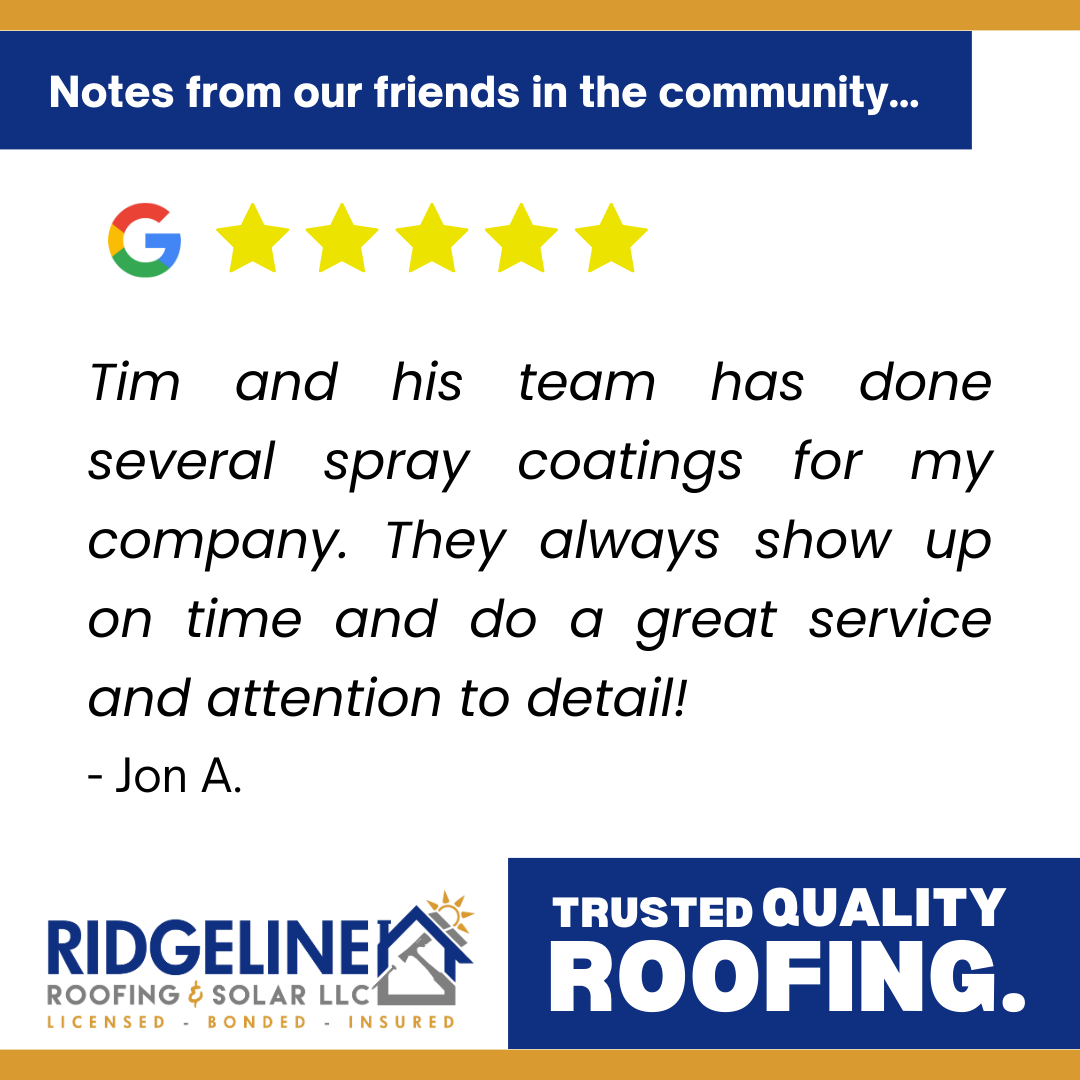 <!-- wp:paragraph -->
<p>Tim and his team has done several spray coatings for my company. They always show up on time and do a great service and attention to detail!</p>
<!-- /wp:paragraph -->