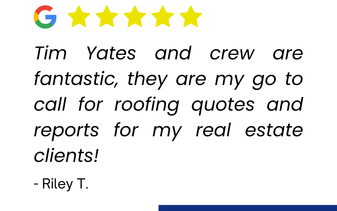 Thank you for your kind words! We're thrilled to be your go-to roofing team and appreciate your trust in Tim and the crew. Looking forward to continuing to work with you and your real estate clients!
