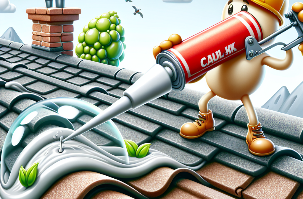 An artistic rendition of the title: Ensure roof caulking and sealants are intact.