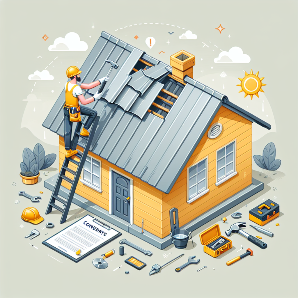 An artistic rendition of the title: Check the condition of your roof flashing.