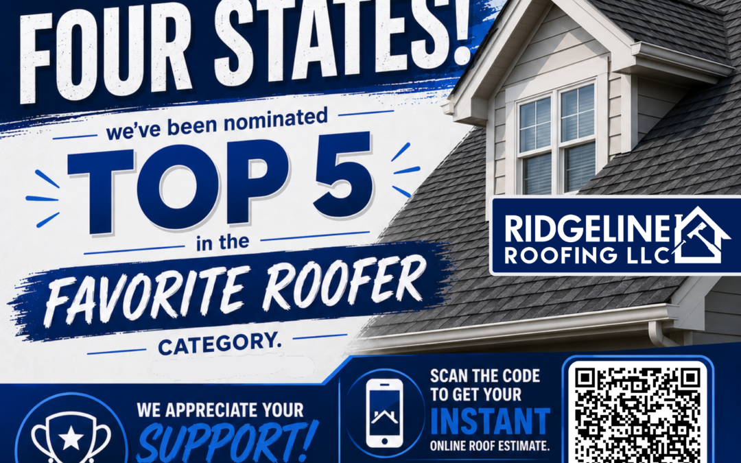 Vote Ridgeline Roofing for Favorite Roofer in the Four States!