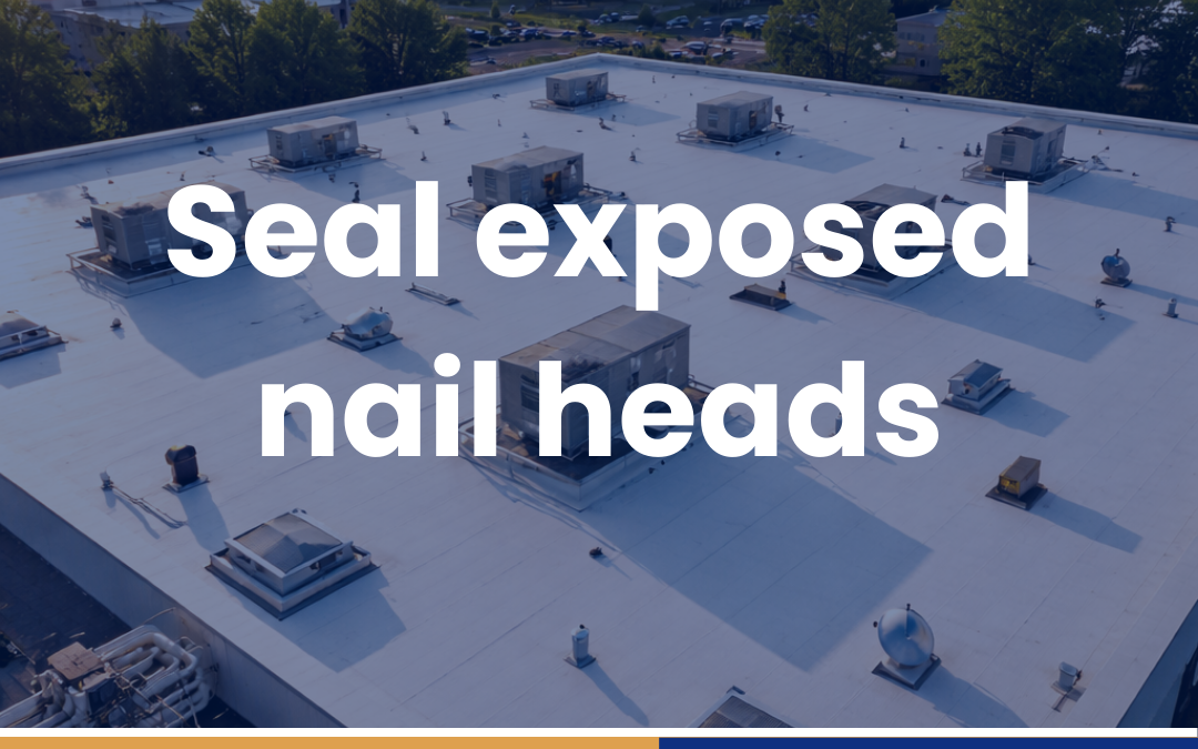 Seal exposed nail heads