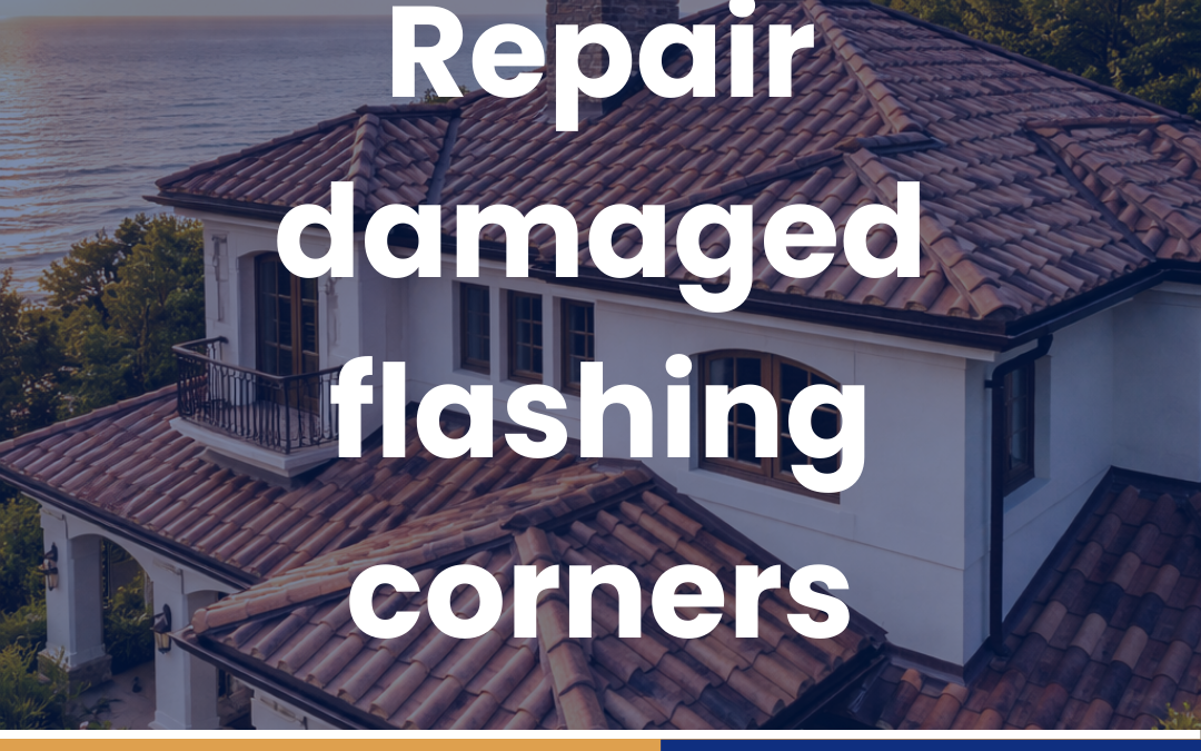 Repair damaged flashing corners