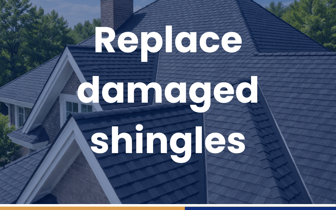 Replace damaged shingles