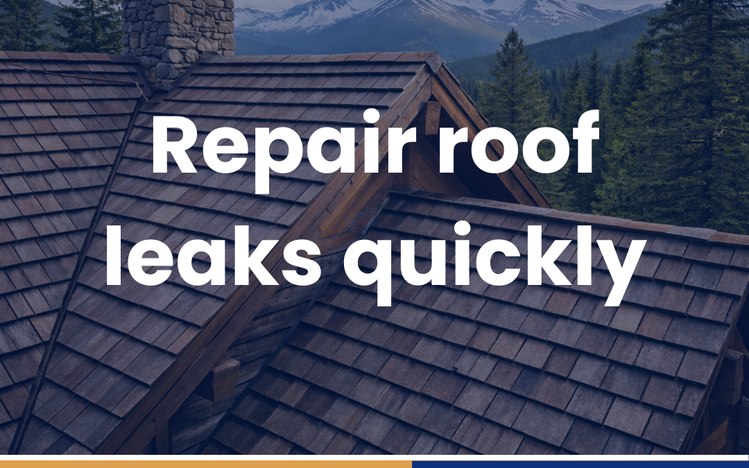 Repair roof leaks quickly