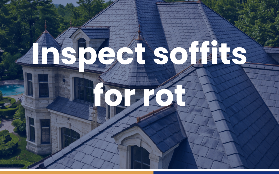 Inspect soffits for rot