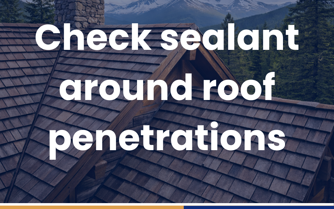 Check sealant around roof penetrations