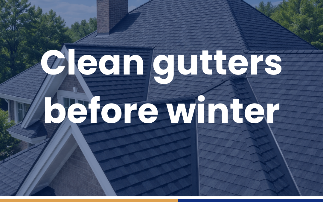 Clean gutters before winter