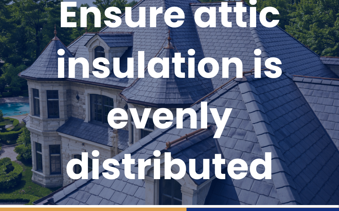 Ensure attic insulation is evenly distributed