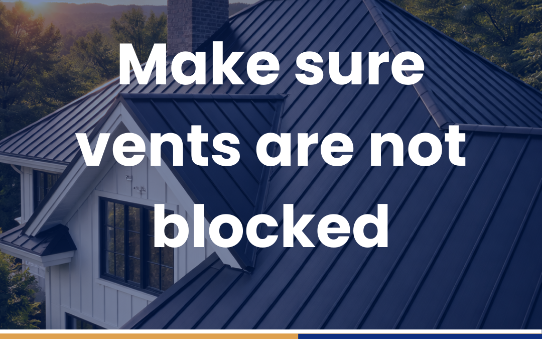 Make sure vents are not blocked