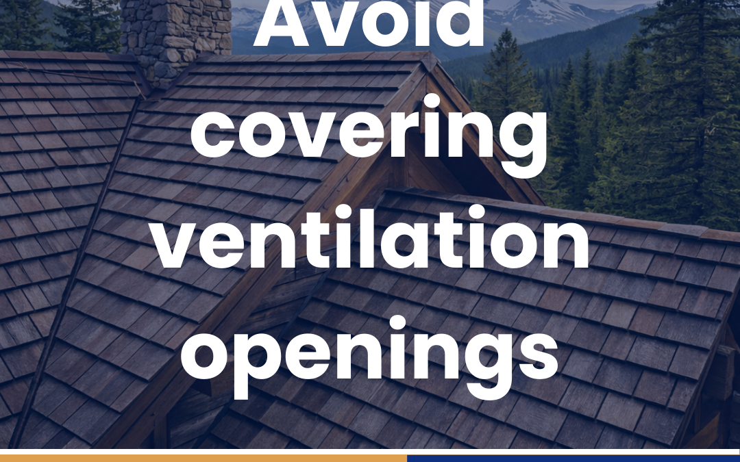 Avoid covering ventilation openings