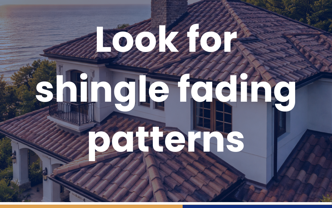 Look for shingle fading patterns